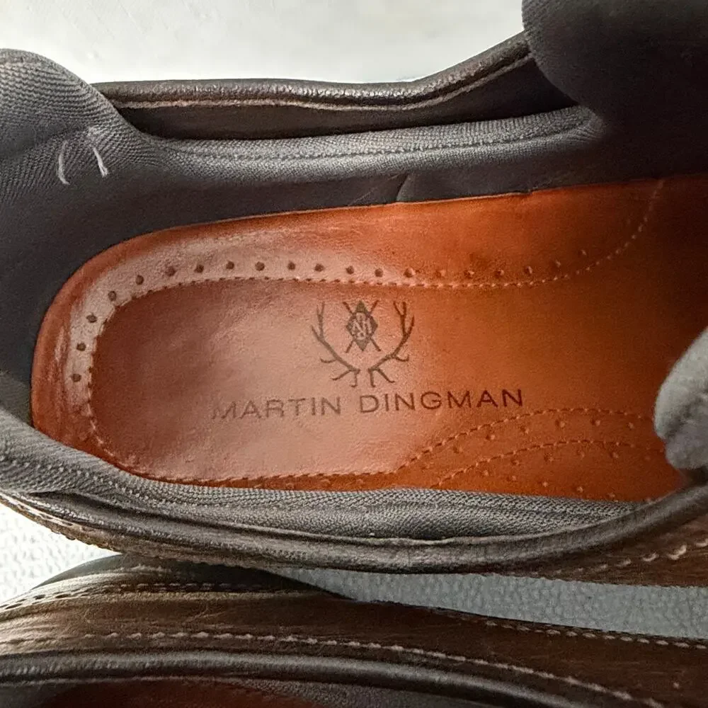 Martin Dingman Shoes Mens 11.5 M Countryaire Pebble Grain Cap Toe Brown Leather